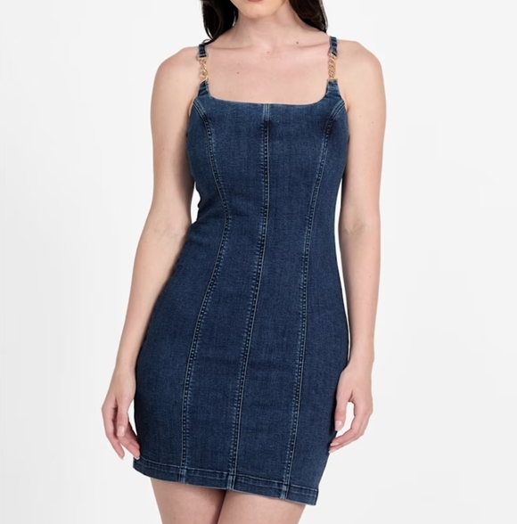 Guess Dresses & Skirts - Eco Bailee Chain Denim Dress